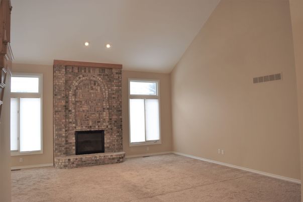 Empty room, Fireplace, Interior, Recessed Lighting