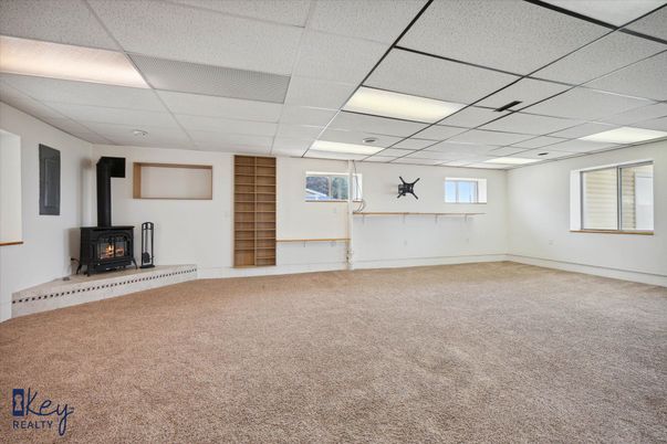 Empty room, Fireplace, Interior, Recessed Lighting