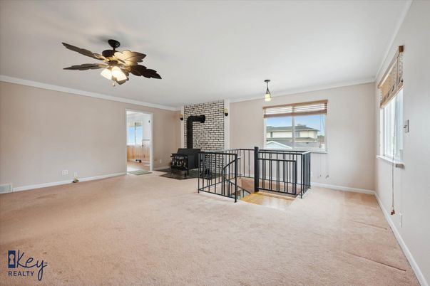 Fireplace, Interior, Pendant Lights, Stone Walls
