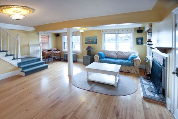 Dining room, Fireplace, Interior, Living room, Wood Texture Flooring
