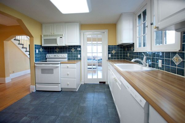 Interior, Kitchen, Wood Texture Flooring