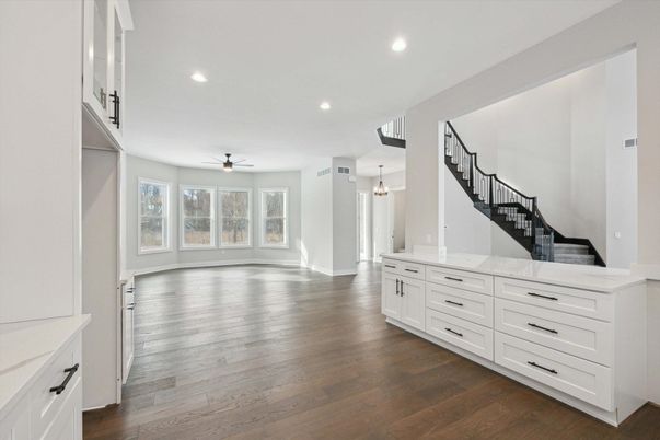 Interior, Pendant Lights, Recessed Lighting, Wood Texture Flooring