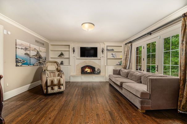 Fireplace, Interior, Living room, Wood Texture Flooring