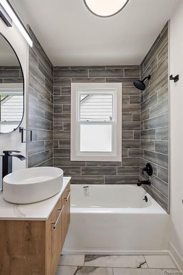 Bathroom, Interior, Marble, Wooden Walls