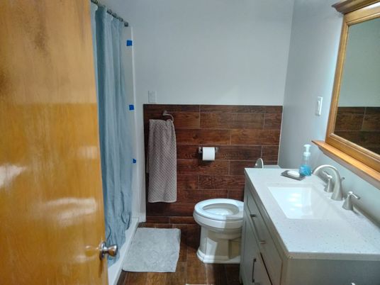 Bathroom, Interior, Wood Texture Flooring
