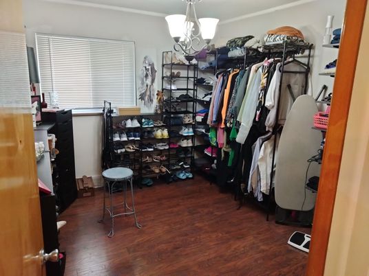 Interior, Walk-in Closets, Wood Texture Flooring