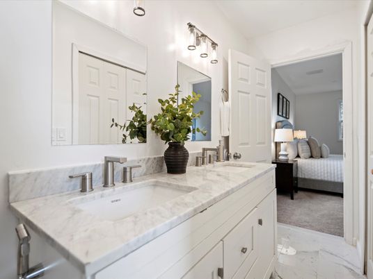 Bathroom, Bedroom, Dual Sink Vanities, Interior, Marble