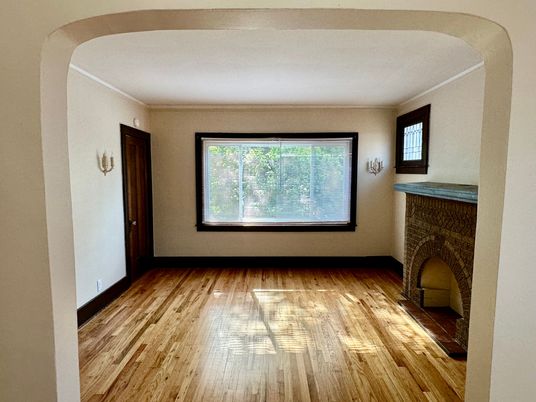 Empty room, Fireplace, Interior, Wood Texture Flooring