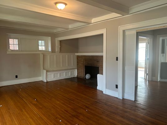 Empty room, Fireplace, Interior, Wood Texture Flooring