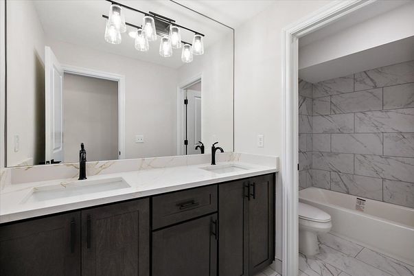 Bathroom, Dual Sink Vanities, Interior, Marble, Marble Walls