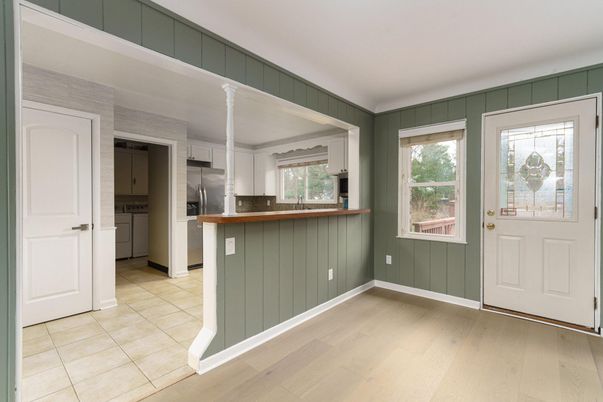 Interior, Kitchen, Wood Texture Flooring