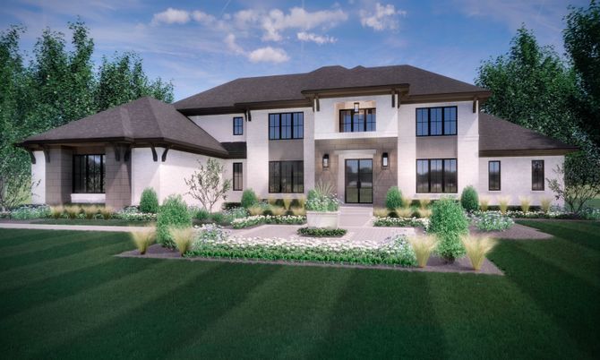 Exterior, Facade, Brick Facade, French Provincial