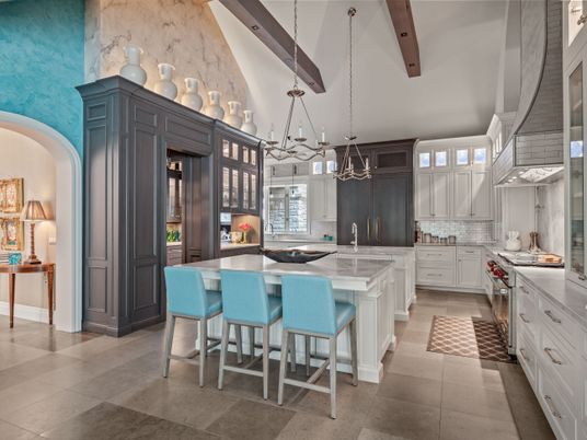 Interior, Kitchen, Pendant Lights, Wooden Beams