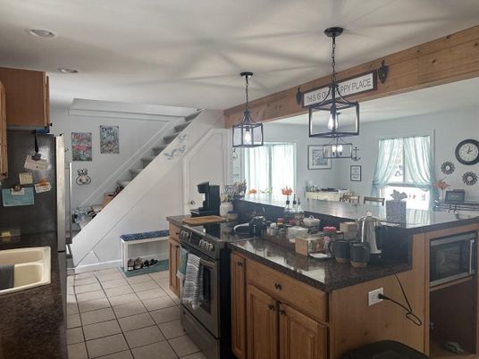 Dining room, Interior, Kitchen, Pendant Lights, Recessed Lighting