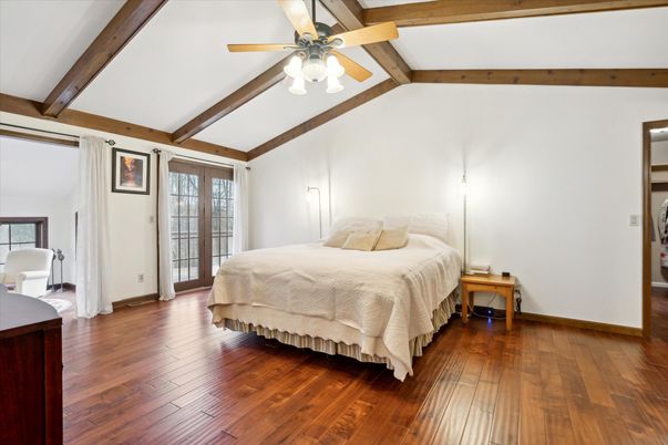 Bedroom, Interior, Wooden Beams, Wood Texture Flooring