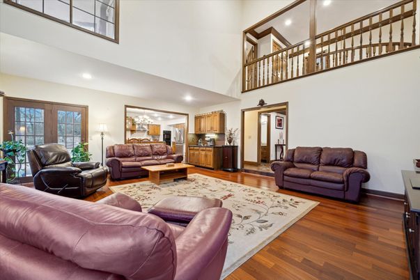 Interior, Kitchen, Living room, Recessed Lighting, Wood Texture Flooring
