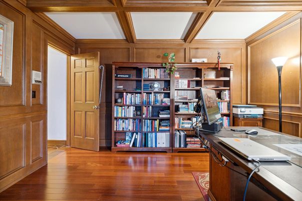 Home Office, Interior, Wooden Beams, Wood Texture Flooring