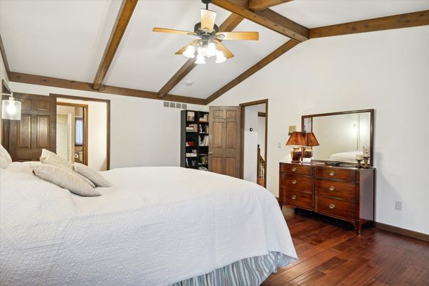 Bedroom, Interior, Wooden Beams, Wood Texture Flooring