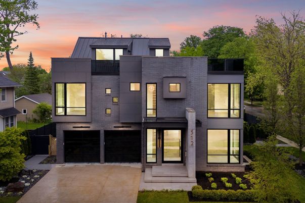 Attached, Exterior, Facade, Modern