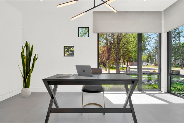 Home Office, Interior, Recessed Lighting