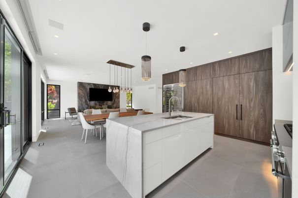Dining room, Interior, Kitchen, Pendant Lights, Recessed Lighting