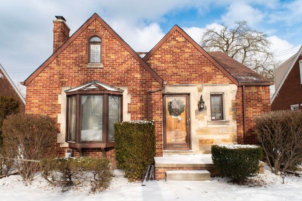 Exterior, Facade, Brick Facade, Tudor Revival