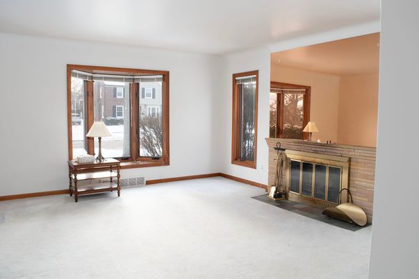 Empty room, Fireplace, Interior