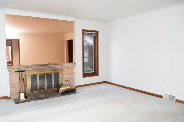 Empty room, Fireplace, Interior