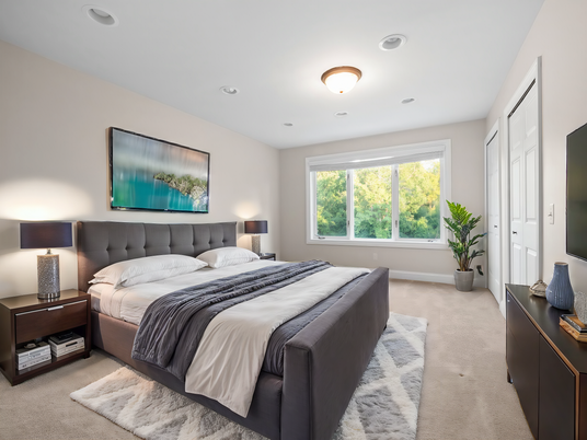 Bedroom, Interior, Recessed Lighting