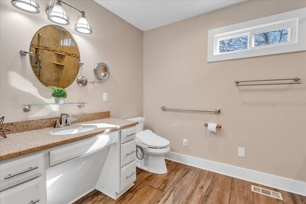 Bathroom, Interior, Wood Texture Flooring