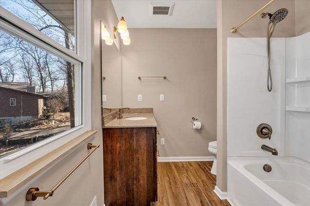 Bathroom, Interior, Wood Texture Flooring