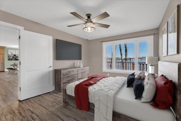 Bedroom, Interior, Water, Wood Texture Flooring