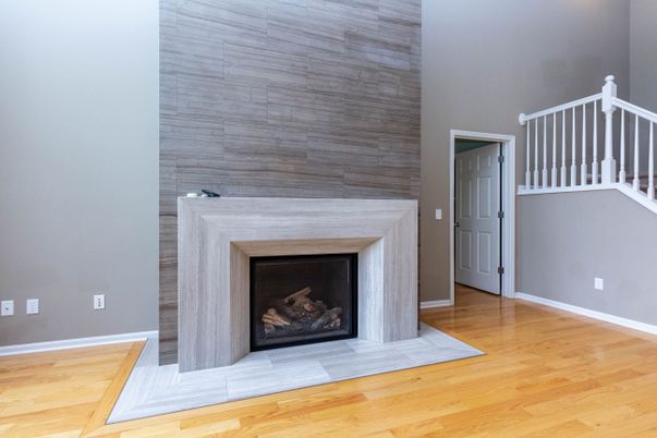 Fireplace, Interior, Wood Texture Flooring