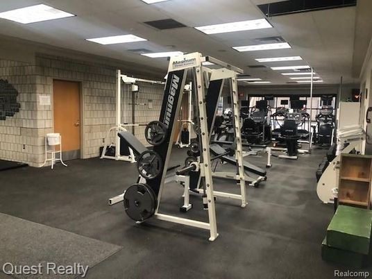 Fitness Equipment, Gym, Interior, Recessed Lighting