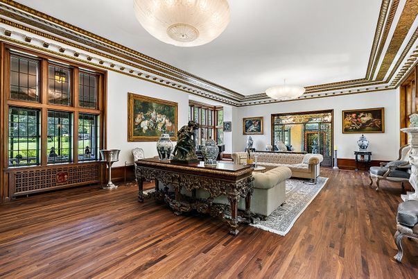 Chandelier, Home Office, Interior, Living room, Wood Texture Flooring