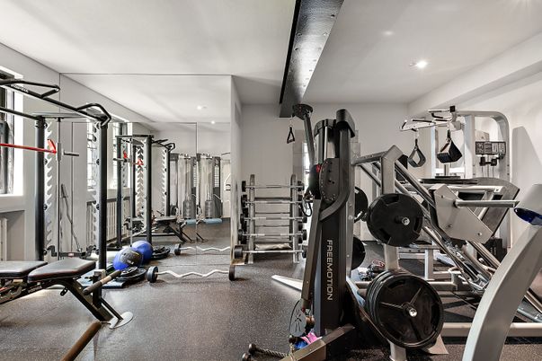Fitness Equipment, Gym, Interior, Recessed Lighting