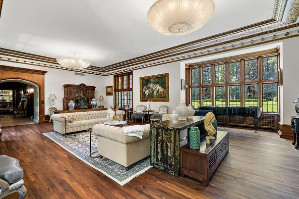 Chandelier, Interior, Living room, Wood Texture Flooring