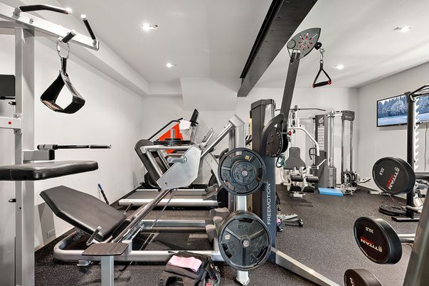 Fitness Equipment, Gym, Interior, Recessed Lighting