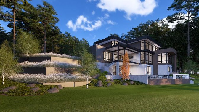 Backyard, Exterior, Facade, Modern