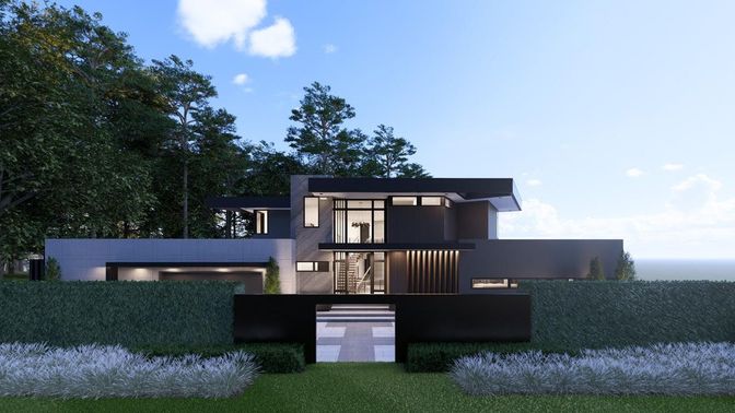 Backyard, Exterior, Facade, Modern
