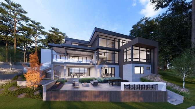 Backyard, Exterior, Facade, Modern
