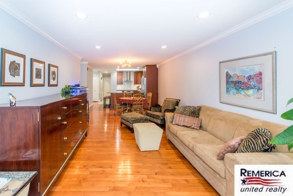 Chandelier, Dining room, Interior, Kitchen, Living room, Recessed Lighting, Wood Texture Flooring