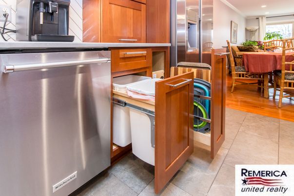 Dining room, Interior, Kitchen, Recessed Lighting, Stainless Steel Appliances, Wood Texture Flooring