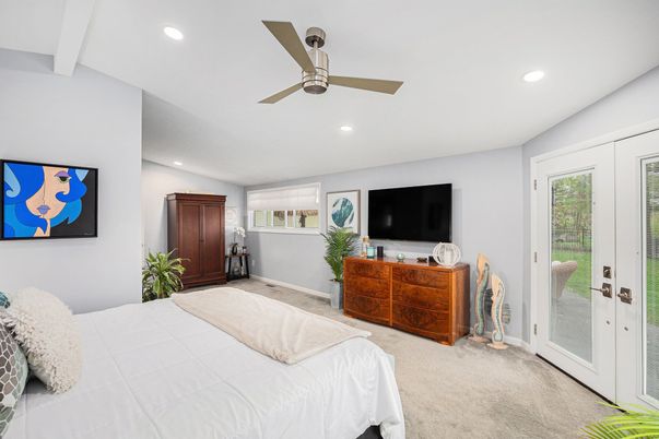 Bedroom, Interior, Recessed Lighting