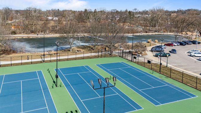 Exterior, Tennis Courts, Water