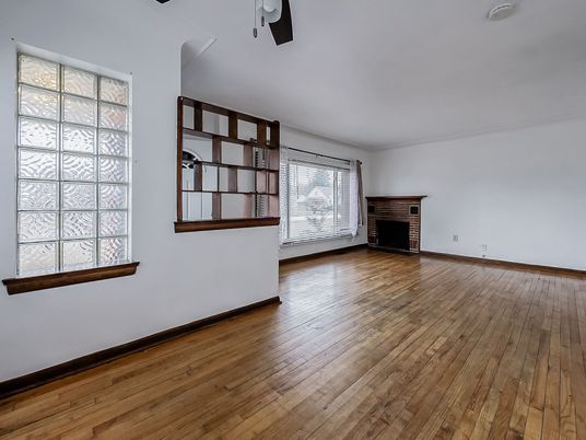 Empty room, Fireplace, Interior, Wood Texture Flooring