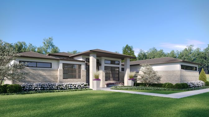 Attached, Backyard, Exterior, Facade, Modern