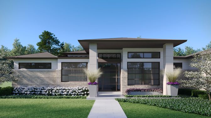 Exterior, Facade, Modern
