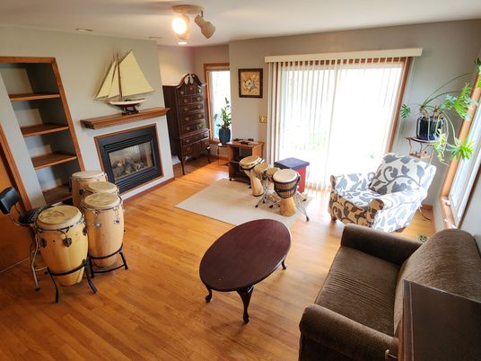 Fireplace, Interior, Wood Texture Flooring