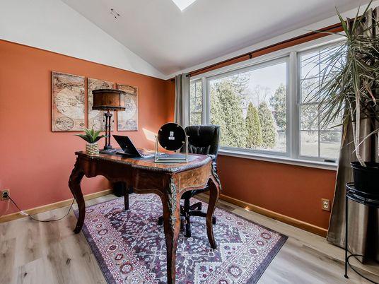 Home Office, Interior, Wood Texture Flooring